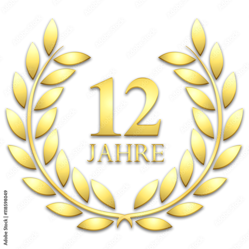 Lorbeerkranz. Gold. 12 jahre Lorbeerkranz. Gold. 12 jahre