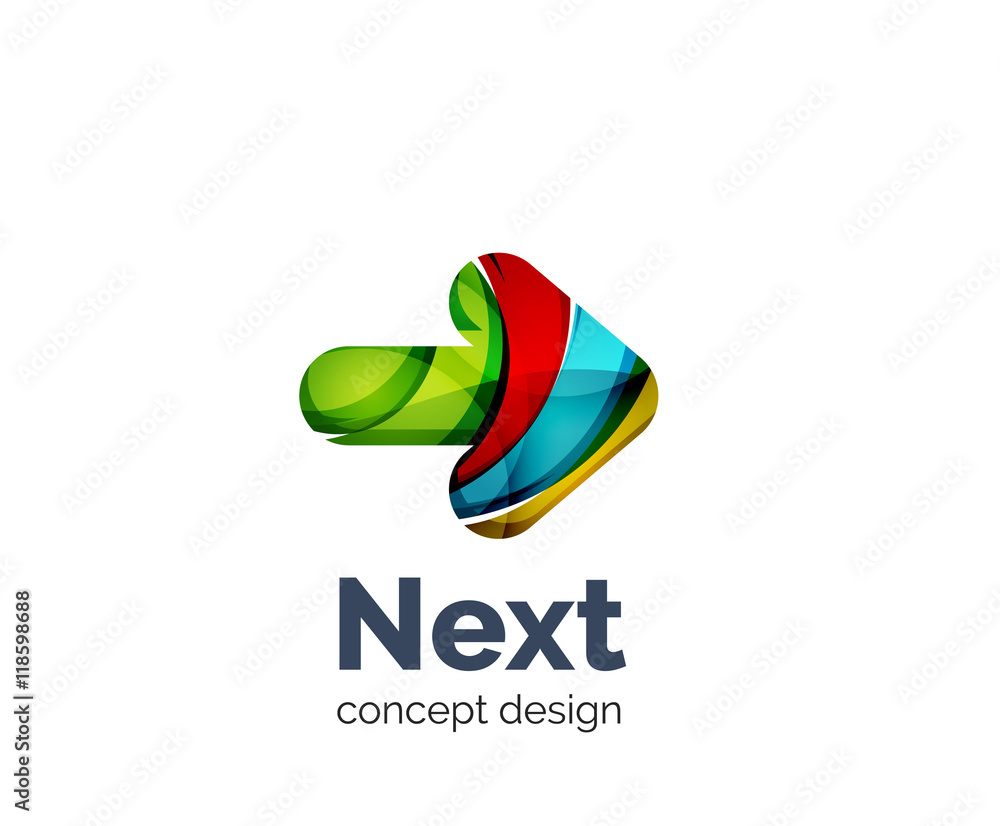 Next arrow logo business branding icon
