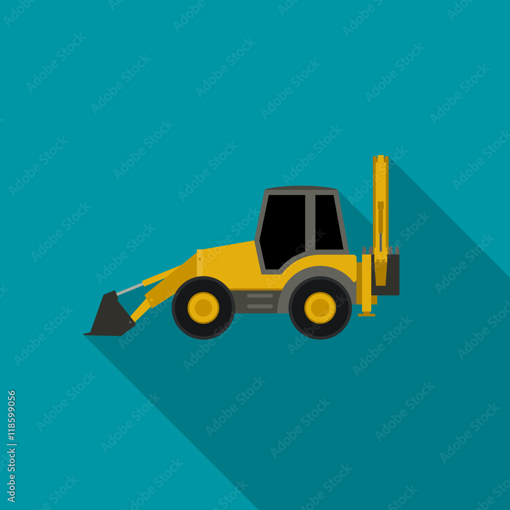 Tractor flat icon Tractor flat icon