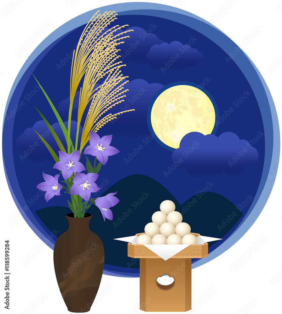 十五夜イラスト03 Stock イラスト Adobe Stock 十五夜イラスト03 Stock イラスト Adobe Stock