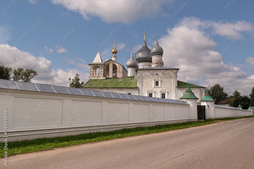 Resurrection monastery in Uglich, walls and churches
