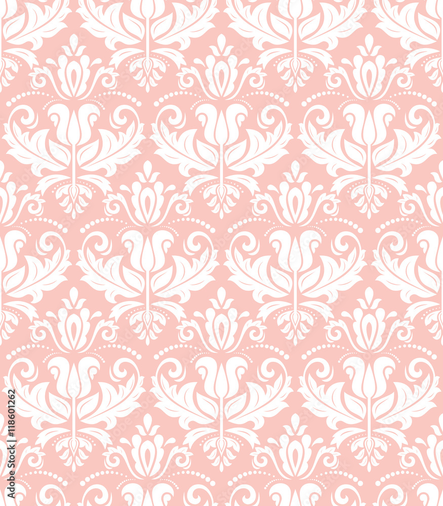 Seamless Damask Vector Background