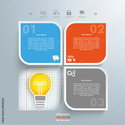 Round Squares 4 Options Hole Bulb Checked Paper