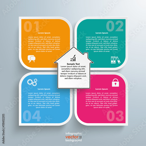 Round Colored Quadrates Template 4 Options House Centre