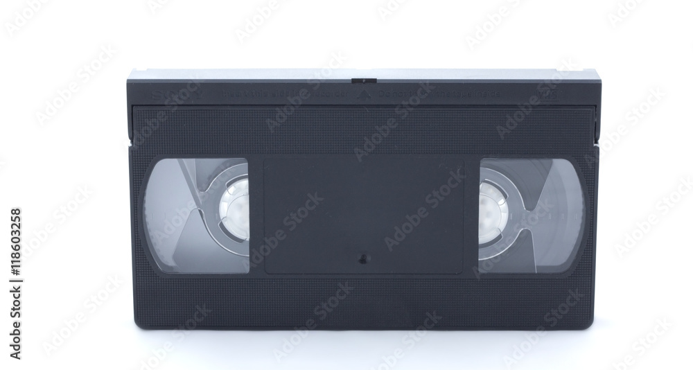 Videocassette on white background, isolated