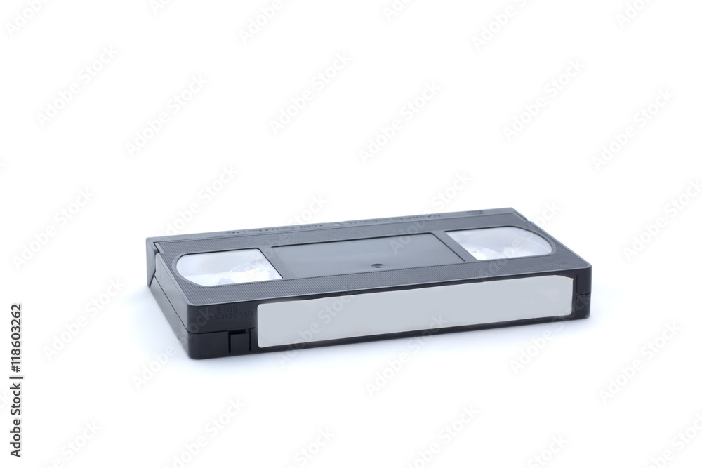 Videocassette on white background, isolated Videocassette on white background, isolated