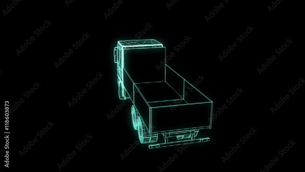 Transport Car in Hologram Wireframe Style. Nice 3D Rendering
Transport Car in Hologram Wireframe Style. Nice 3D Rendering