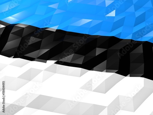Flag of Estonia 3D Wallpaper Illustration