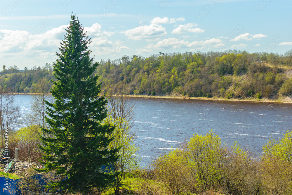 The river Volkhov in the Leningrad region of Russia