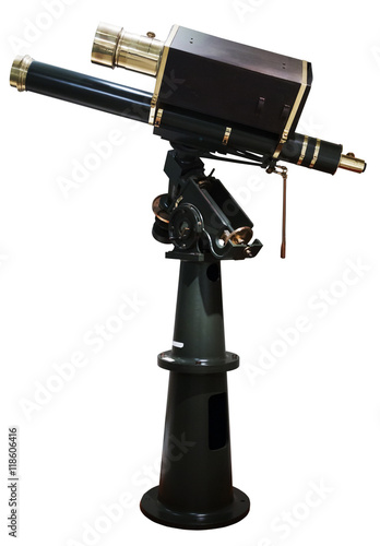 vintage telescope isolated