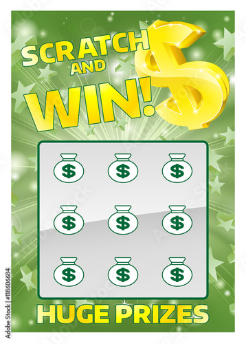 Lottery Instant Scratch Card