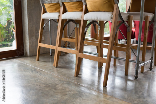 living room interior decoration cafe coffee with wooden bar