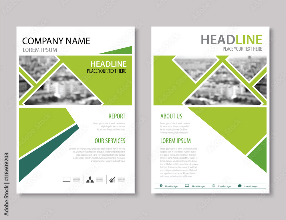annual report brochure flyer design template vector, Leaflet cov