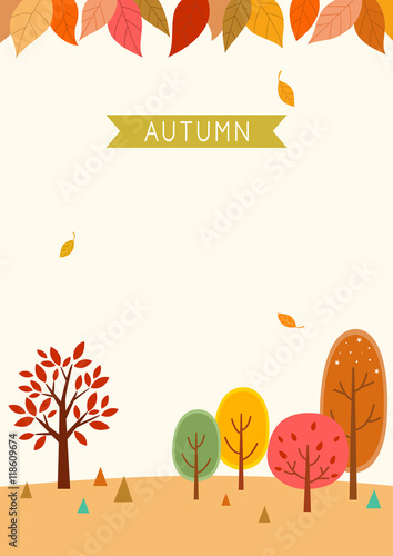 Autumn forest background