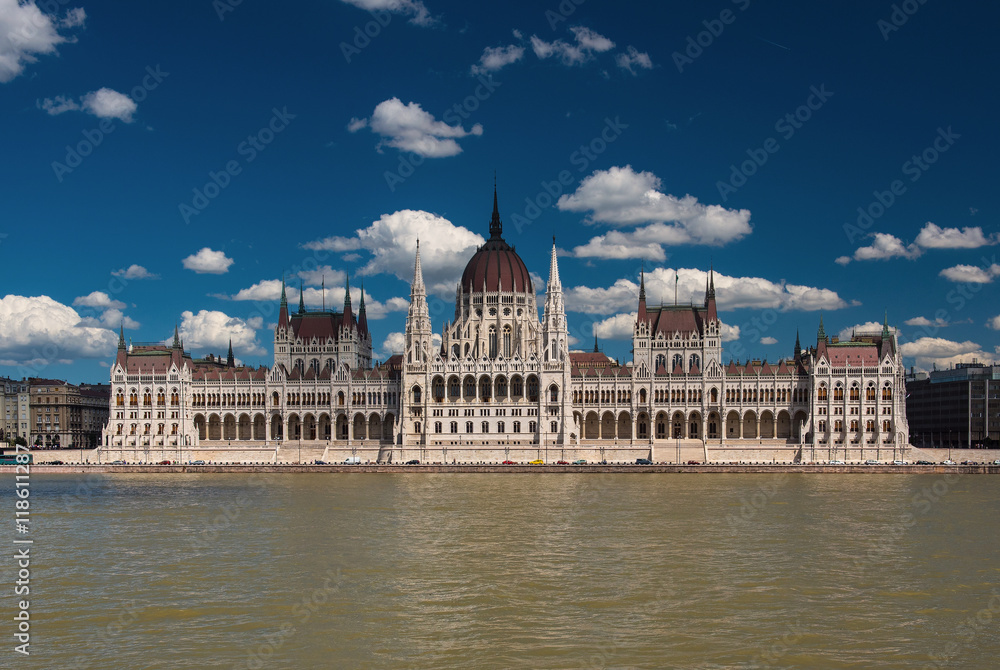 The famous Hungarian Parliament in Hungary
