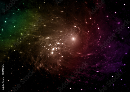 galaxy in a free space