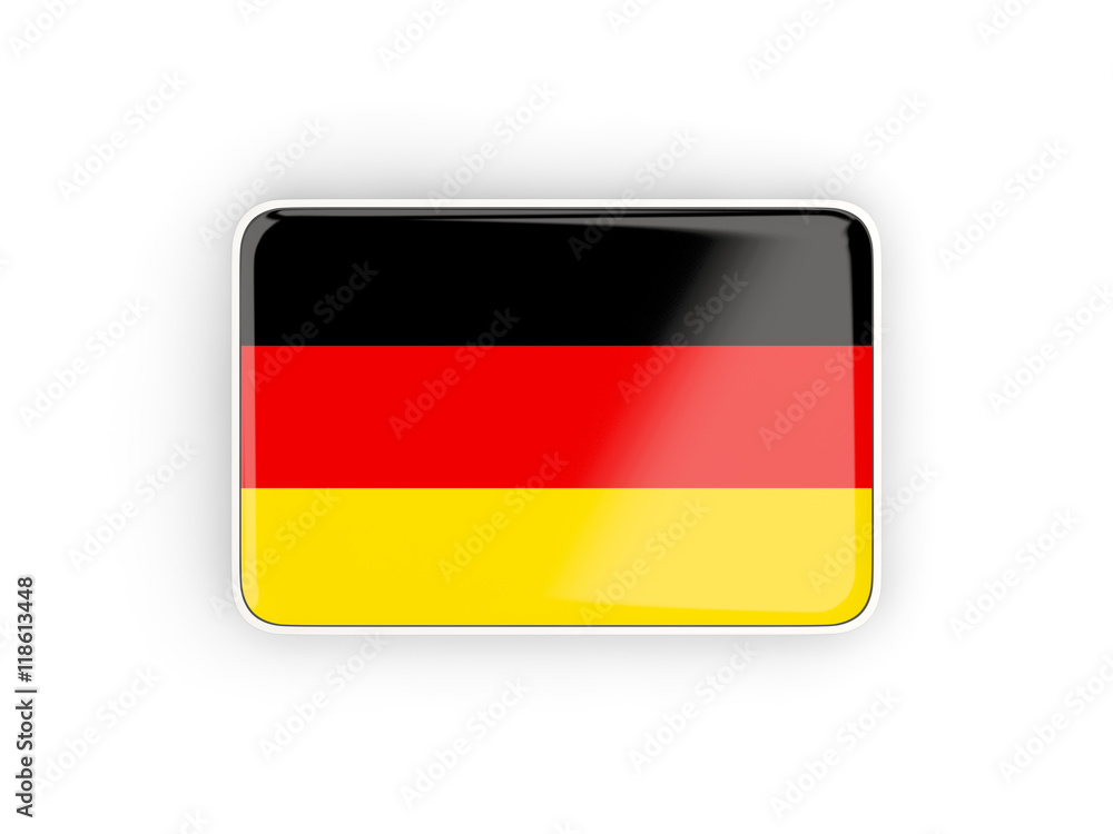 Flag of germany, rectangular icon Flag of germany, rectangular icon