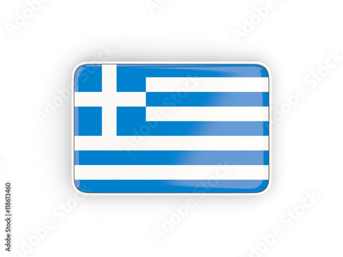 Flag of greece, rectangular icon