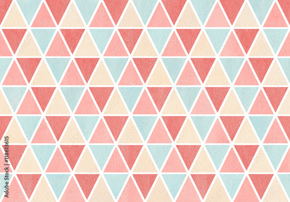 Watercolor triangle pattern. Watercolor triangle pattern.