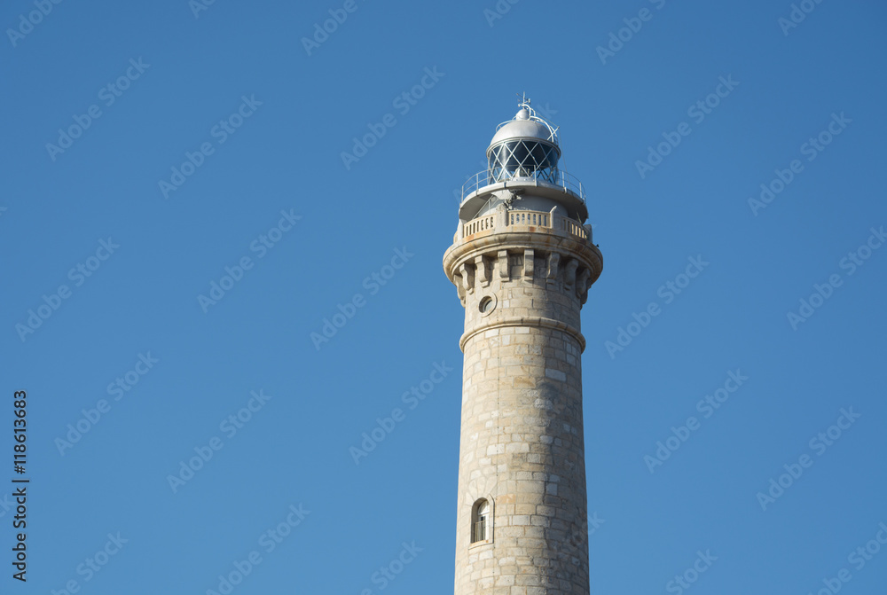 Lighthouse detail - La Manga del Mar Menor, Cabo de Palos, Cartagena and San Javier, Murcia, Spain, Europe