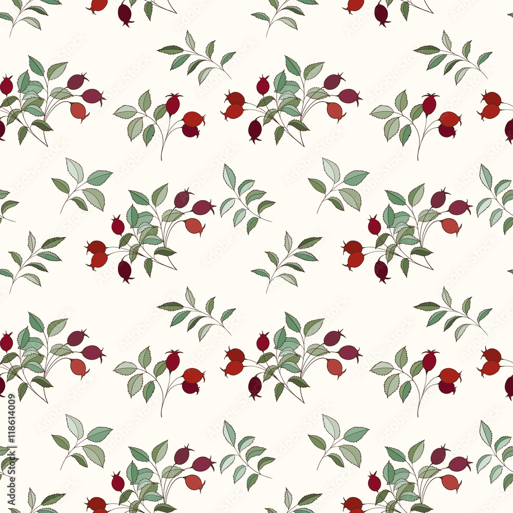 Hawthorn seamless pattern Hawthorn seamless pattern