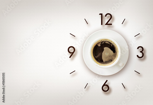 coffee time background with space for text. over light 01 photo