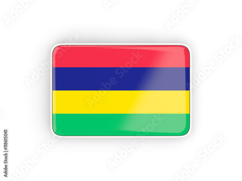 Flag of mauritius, rectangular icon