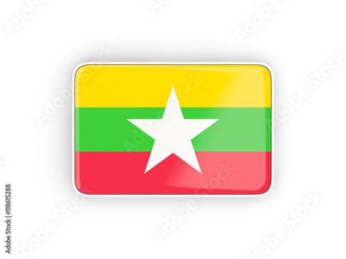 Free Download Flag of myanmar, rectangular icon - GFXLoad