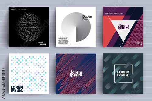 Set of backgrounds with trendy design. Applicable for Covers, Placards, Posters, Flyers and Banner Designs.