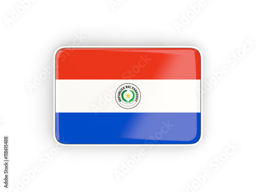 Flag of paraguay, rectangular icon