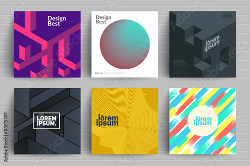 Set of backgrounds with trendy design. Applicable for Covers, Placards, Posters, Flyers and Banner Designs.