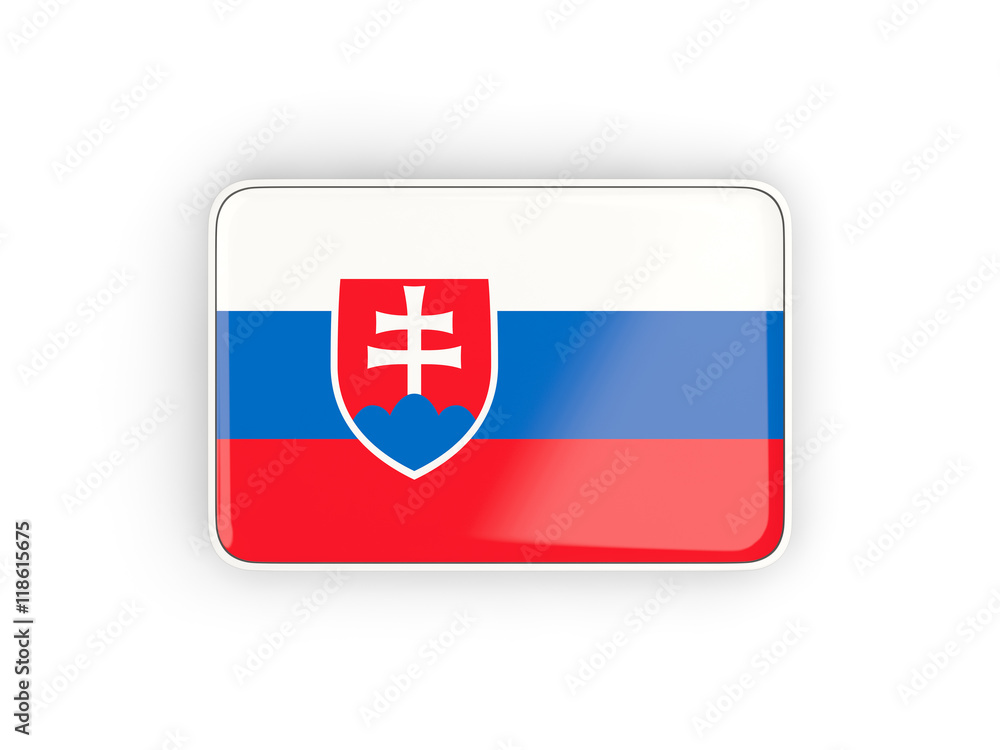 Flag of slovakia, rectangular icon