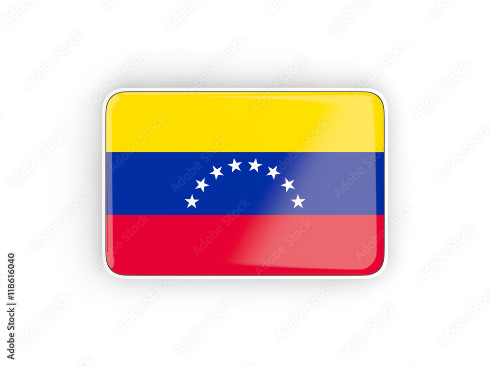 Flag of venezuela, rectangular icon Flag of venezuela, rectangular icon