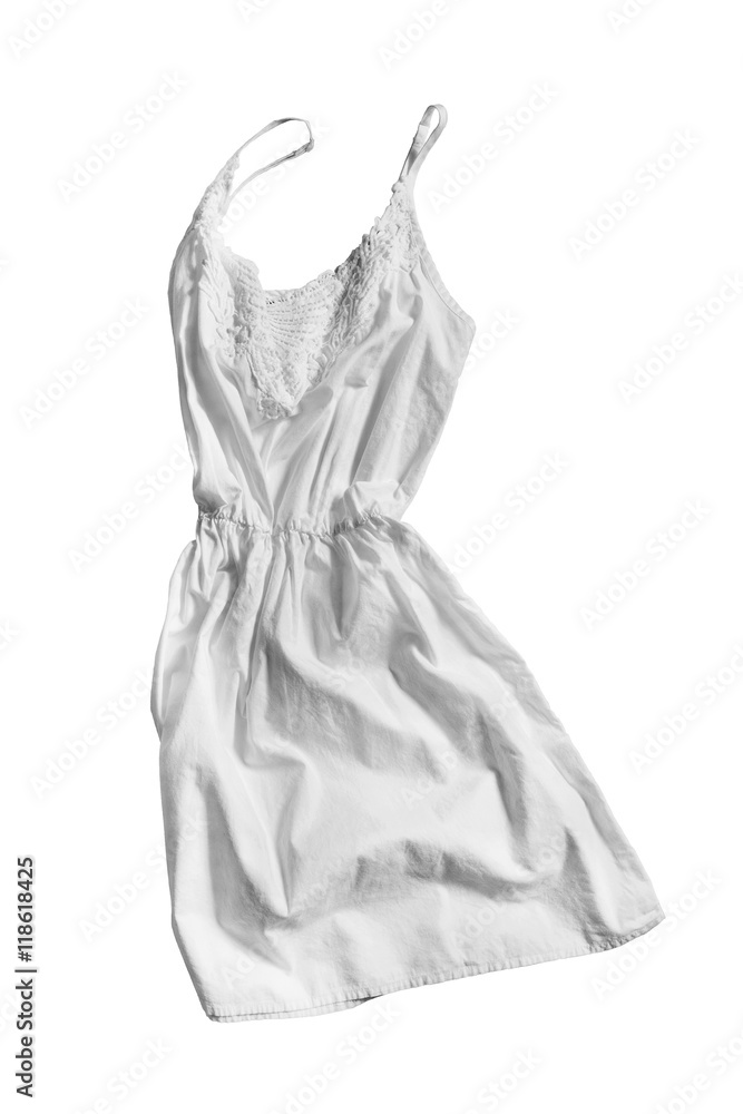 White sundress isolated White sundress isolated