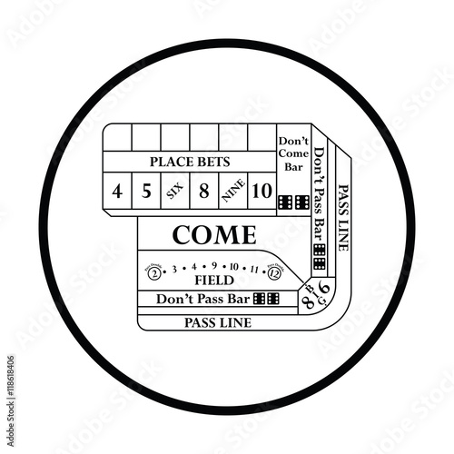 Craps table icon