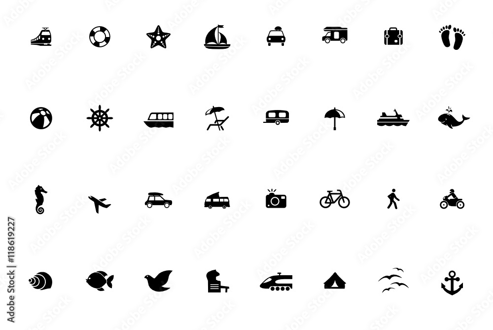 Icons Summer Holiday Icons Summer Holiday