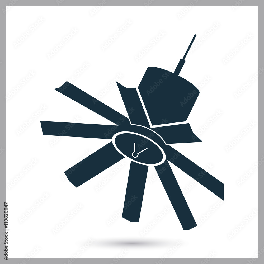 Fototapeta premium Satelite icon on the background
