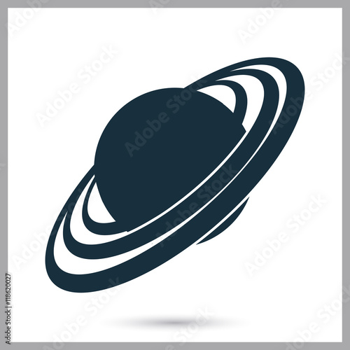 Uranus panet icon on the background