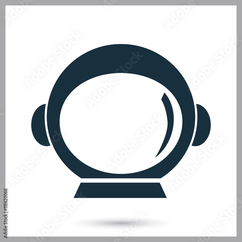 Austronaut helmet icon on the background