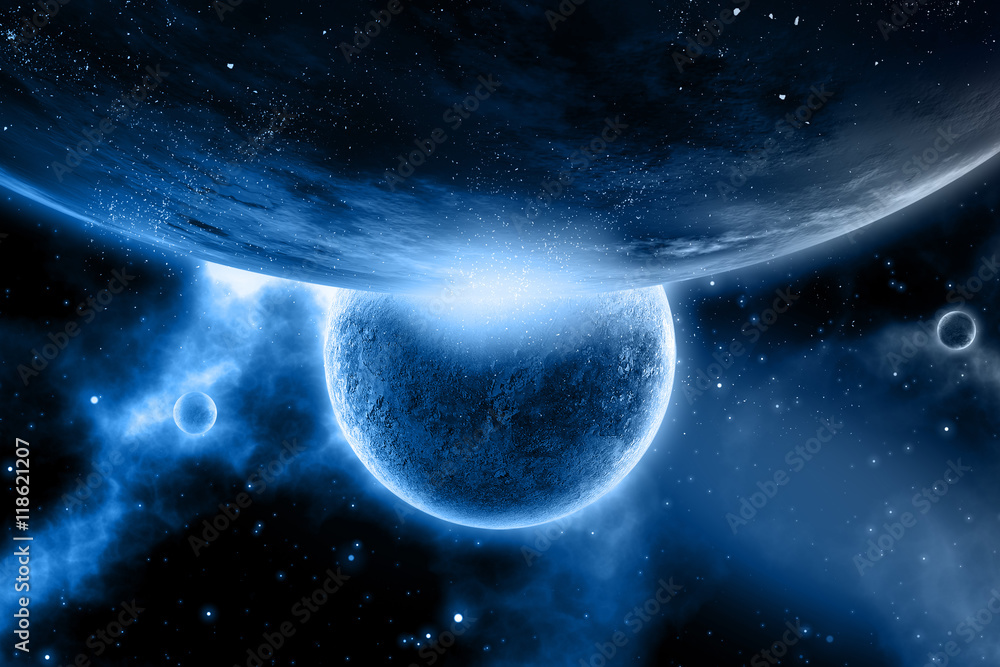 Obraz premium 3D abstract space scene