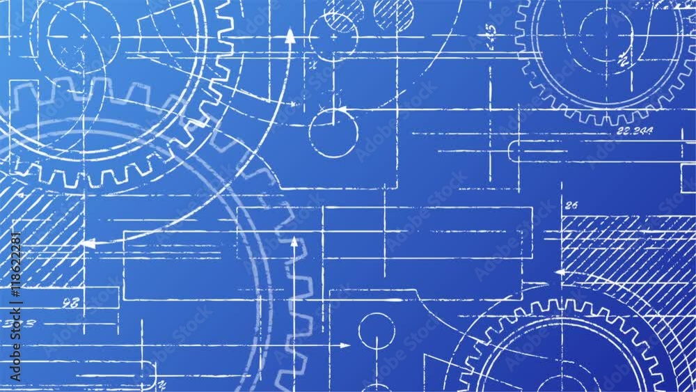 Grungy mechanical blueprint looping video
Grungy mechanical blueprint looping video