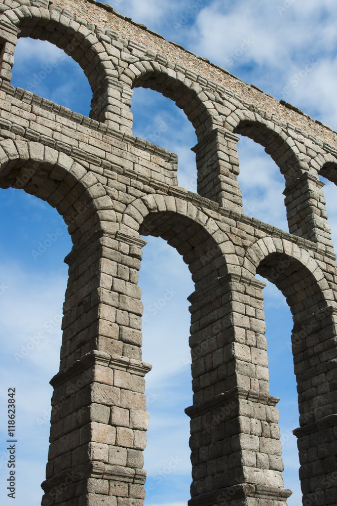 Detail of the Roman Aqueduct of Segovia