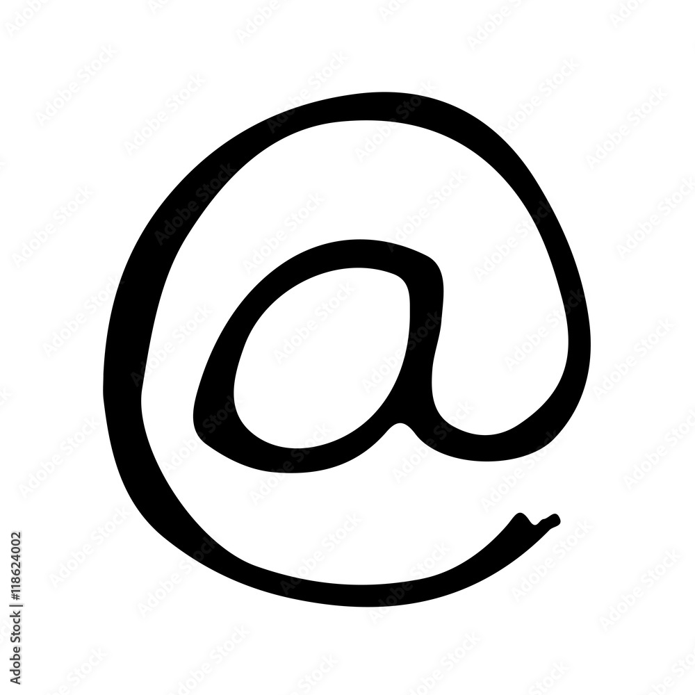 doodle email address icon drawing illustration design doodle email address icon drawing illustration design
