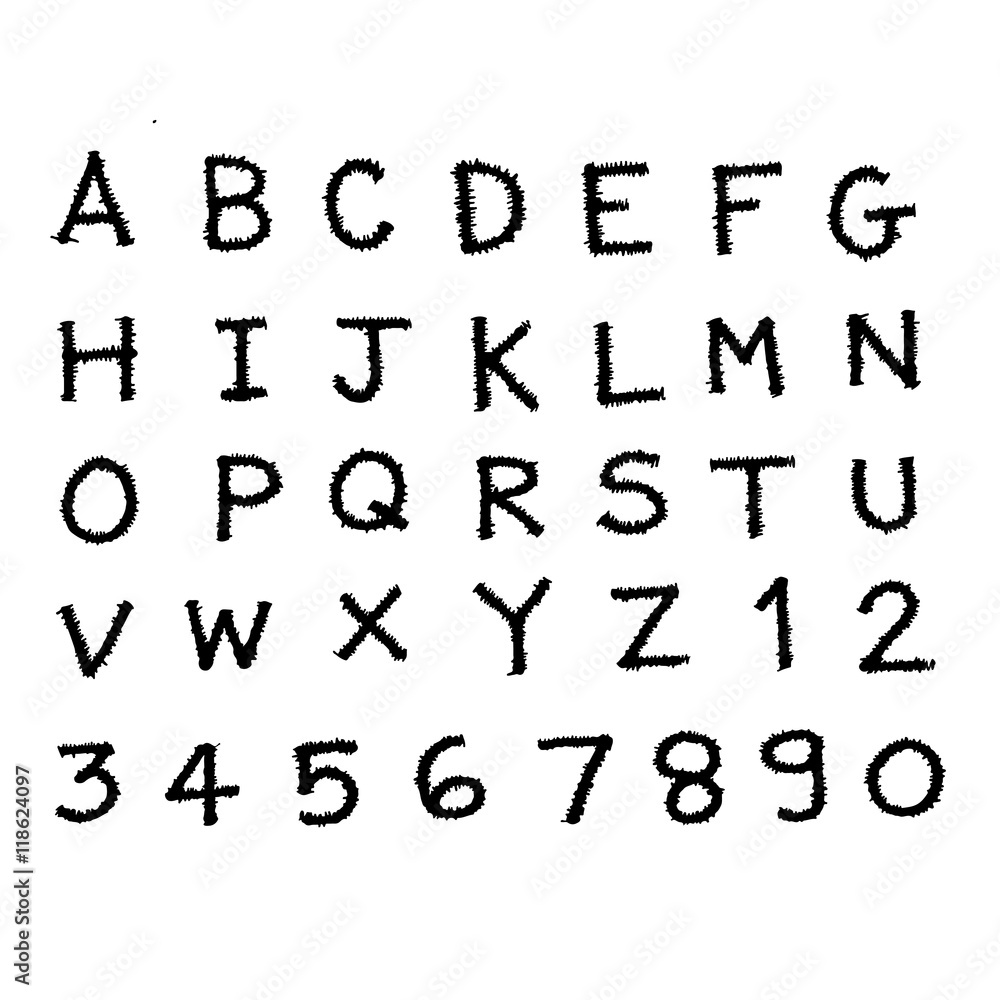 Doodle font hand draw illustration design Doodle font hand draw illustration design