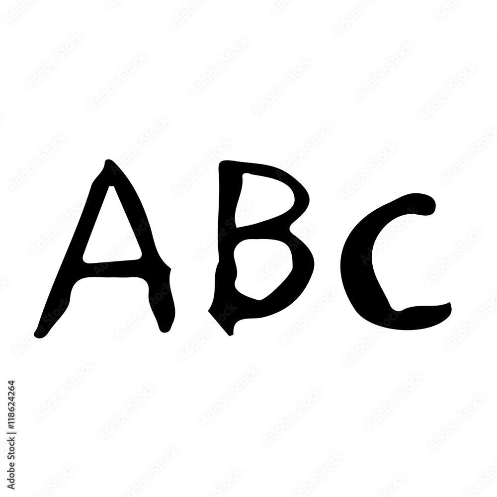 doodle ABC icon drawing illustration design doodle ABC icon drawing illustration design