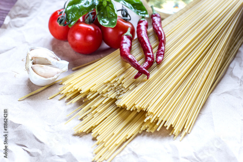 Italian spaghetti with tomatoes