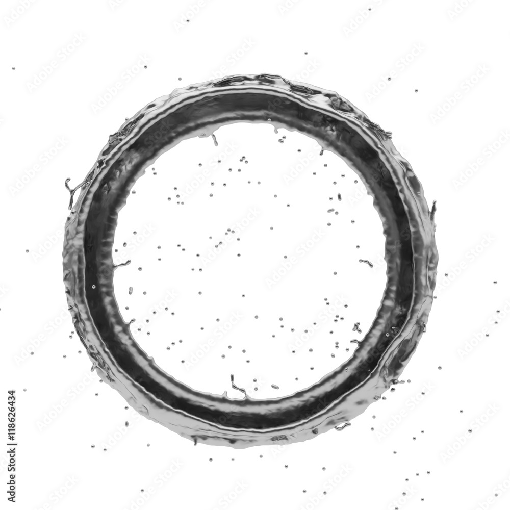 silver splash radial 3d rendering silver splash radial 3d rendering