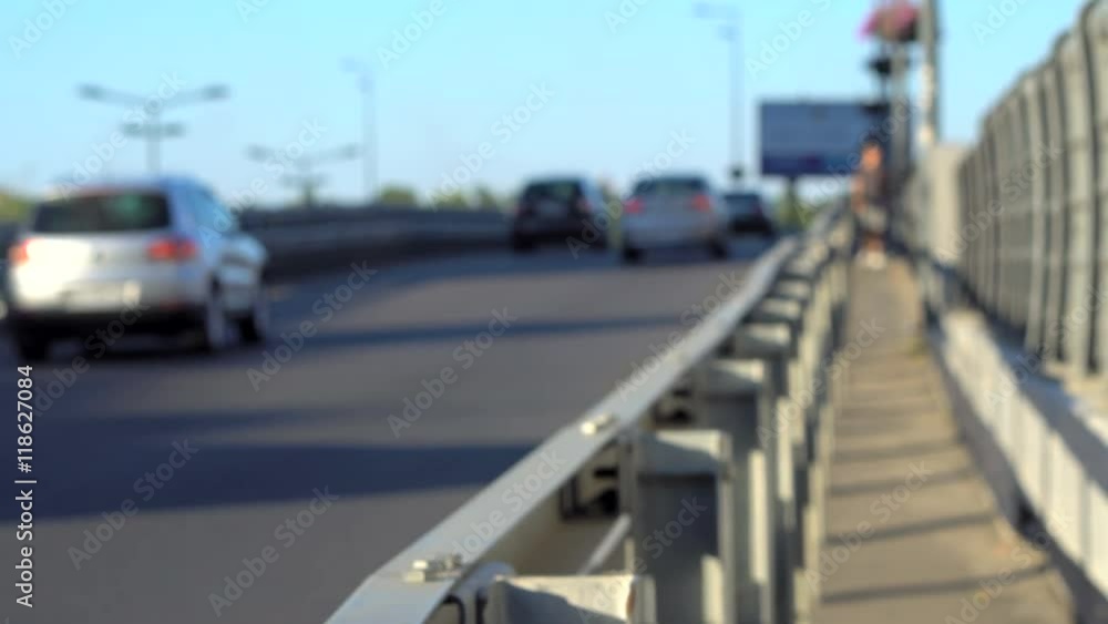 Defocused background of city traffic Defocused background of city traffic