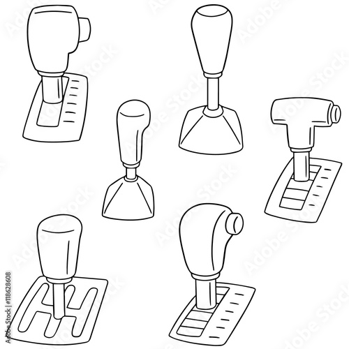 vector set of car transmission