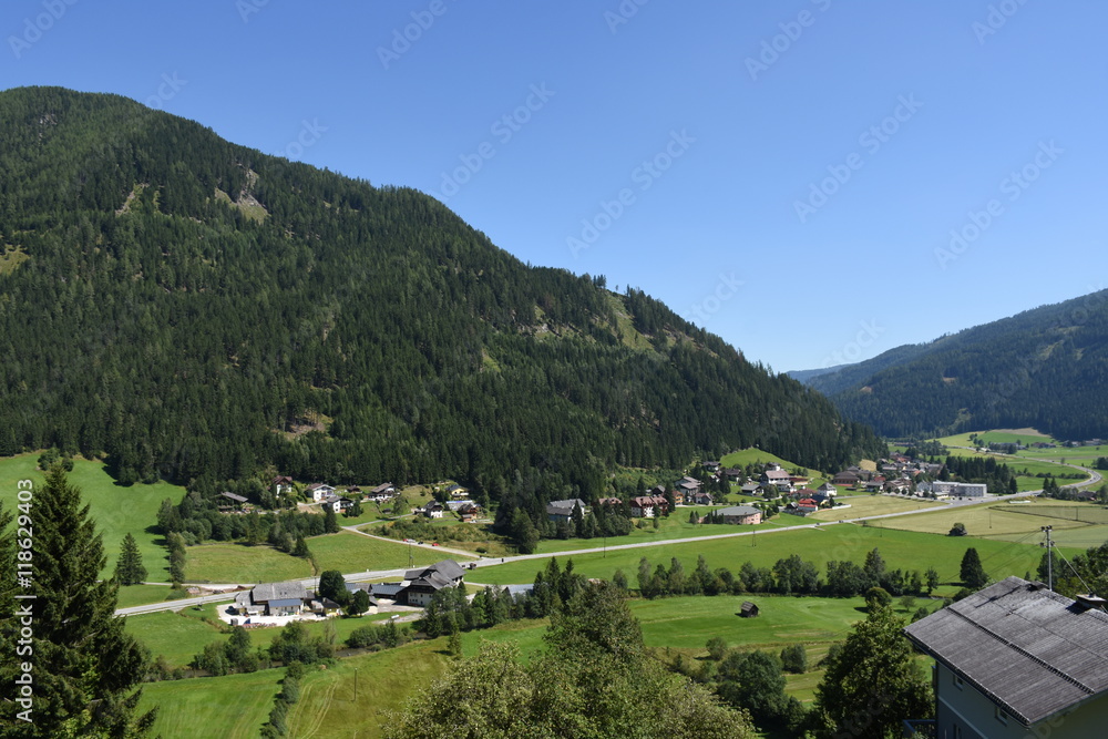 Turracher Höhe, Gurktaler Alpen, Seebach, Reichenau, Tal, Berg, Straße ...